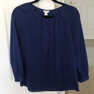 JCrew soft royal blue blouse